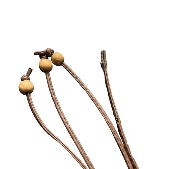 Women’s Belt Wooden Beaded Tie Belt Brown Boho - Picture 2 of 4